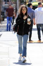 LILY COLLINS Out for Coffee in Los Angeles 04/16/2018
