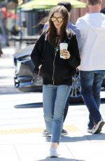 LILY COLLINS Shopping at Williams Sonoma in Beverly Hills 04/18/2018