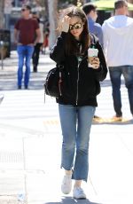 LILY COLLINS Shopping at Williams Sonoma in Beverly Hills 04/18/2018