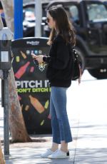 LILY COLLINS Shopping at Williams Sonoma in Beverly Hills 04/18/2018