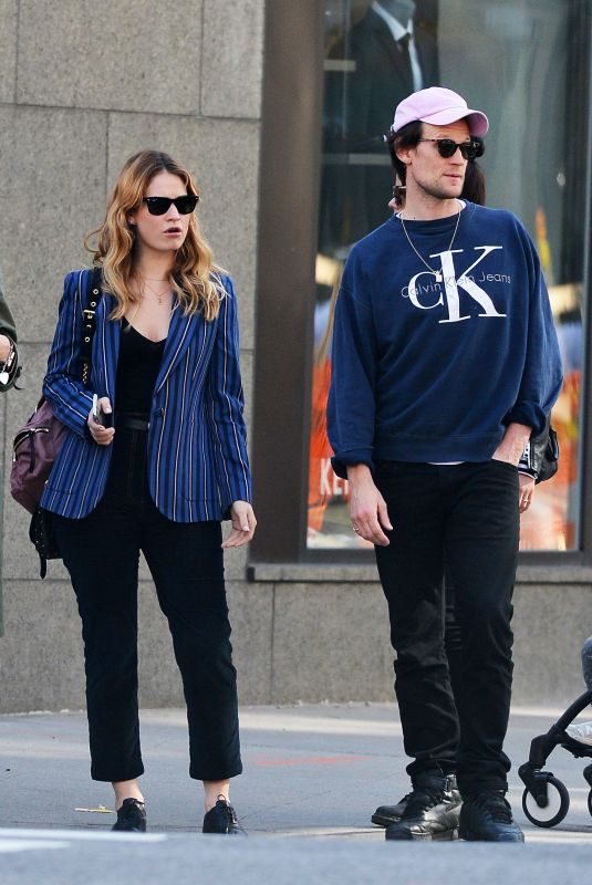 LILY JAMES and Matt Smith Out in New York 04/24/2018