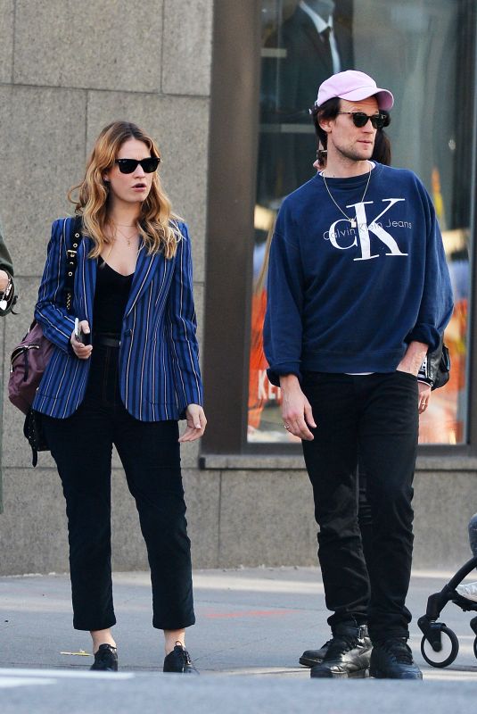 LILY JAMES and Matt Smith Out in New York 04/24/2018