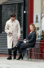 LILY JAMES and Matt Smith Out in Primrose Hill 04/16/2018