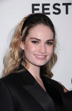 LILY JAMES at Little Woods Screening at Tribeca Film Festival 04/21/2018