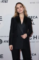 LILY JAMES at Little Woods Screening at Tribeca Film Festival 04/21/2018