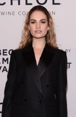 LILY JAMES at Little Woods Screening at Tribeca Film Festival 04/21/2018