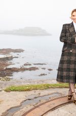 LILY JAMES at The Guernsey Literary and Potato Peel Pie Society Photocall in Guernsey 04/12/2018