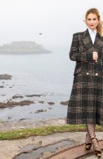 LILY JAMES at The Guernsey Literary and Potato Peel Pie Society Photocall in Guernsey 04/12/2018
