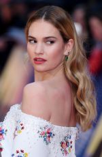 LILY JAMES at The Guernsey Literary and Potato Peel Pie Society Premiere in London 04/09/2018