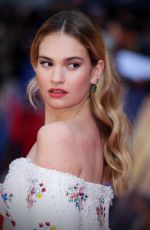 LILY JAMES at The Guernsey Literary and Potato Peel Pie Society Premiere in London 04/09/2018