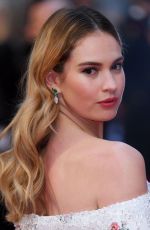 LILY JAMES at The Guernsey Literary and Potato Peel Pie Society Premiere in London 04/09/2018