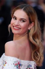 LILY JAMES at The Guernsey Literary and Potato Peel Pie Society Premiere in London 04/09/2018