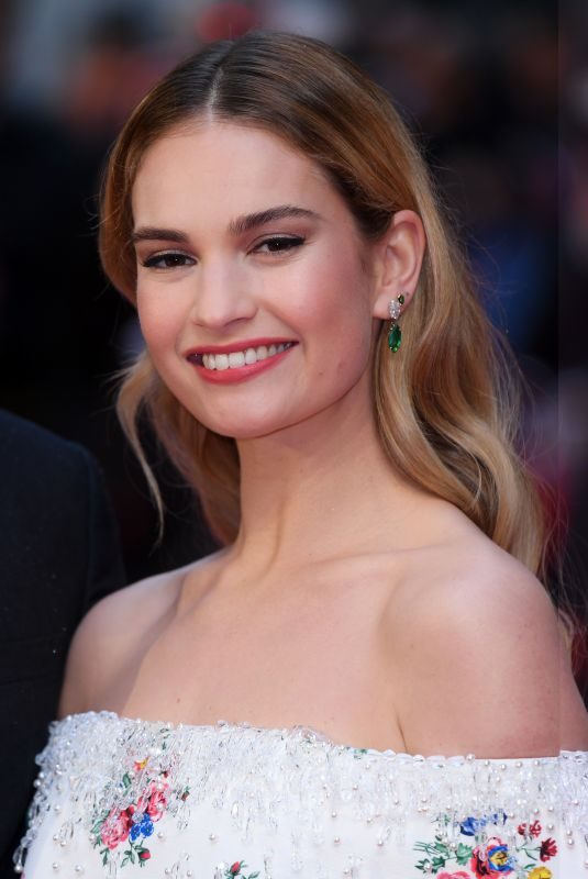 LILY JAMES at The Guernsey Literary and Potato Peel Pie Society Premiere in London 04/09/2018