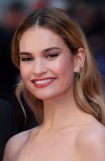 LILY JAMES at The Guernsey Literary and Potato Peel Pie Society Premiere in London 04/09/2018