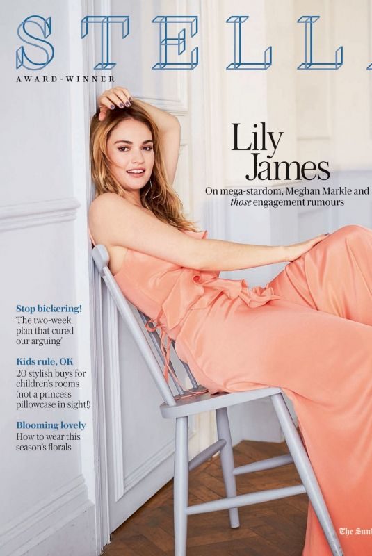 LILY JAMES in Stella Magazine, April  2018
