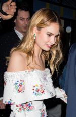 LILY JAMES Leaves The Guernsey Literary and Potato Peel Pie Society After Partyin London 04/09/2018\