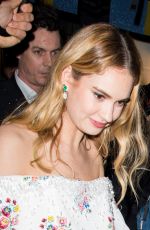 LILY JAMES Leaves The Guernsey Literary and Potato Peel Pie Society After Partyin London 04/09/2018\