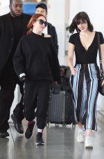 LINDSAY and ALI LOHAN at JFK Airport in New York 04/23/2018