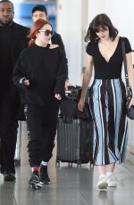 LINDSAY and ALI LOHAN at JFK Airport in New York 04/23/2018