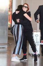 LINDSAY and ALI LOHAN at JFK Airport in New York 04/23/2018