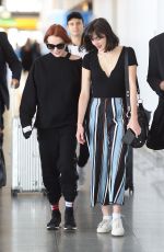 LINDSAY and ALI LOHAN at JFK Airport in New York 04/23/2018