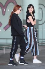 LINDSAY and ALI LOHAN at JFK Airport in New York 04/23/2018