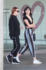 LINDSAY and ALI LOHAN at JFK Airport in New York 04/23/2018