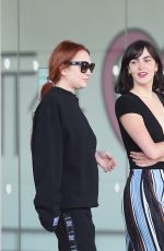LINDSAY and ALI LOHAN at JFK Airport in New York 04/23/2018