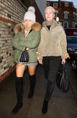 LOTTIE MOSS and Her Mother Inger Leaves Gola Restaurant in London 04/04/2018