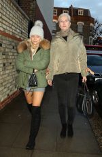 LOTTIE MOSS and Her Mother Inger Leaves Gola Restaurant in London 04/04/2018
