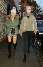 LOTTIE MOSS and Her Mother Inger Leaves Gola Restaurant in London 04/04/2018