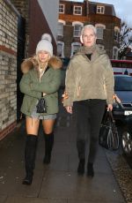 LOTTIE MOSS and Her Mother Inger Leaves Gola Restaurant in London 04/04/2018