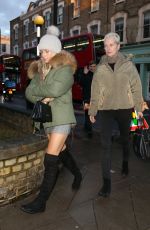 LOTTIE MOSS and Her Mother Inger Leaves Gola Restaurant in London 04/04/2018