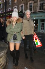 LOTTIE MOSS and Her Mother Inger Leaves Gola Restaurant in London 04/04/2018