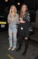 LOTTIE MOSS, EMILY BLACKWELL, SOPHIE BABBOO and FRANKIE GAFF at Bluebird Restaurant in London 04/03/2018