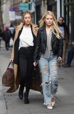 LOTTIE MOSS, EMILY BLACKWELL, SOPHIE BABBOO and FRANKIE GAFF at Bluebird Restaurant in London 04/03/2018