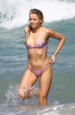 LOUISA WARWICK in Bikini at a Beach in Miami 04/12/2018