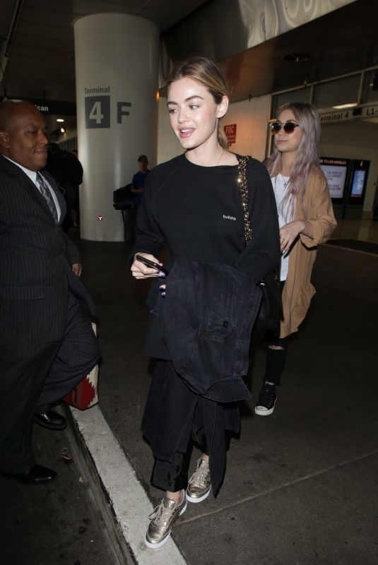 LUCY HALE at Los Angeles International Airport 04/24/2018