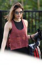 LUCY HALE Heading and Leaves a Gym in Los Angeles 04/03/2018