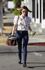 LUCY HALE Heading and Leaves a Gym in Los Angeles 04/03/2018