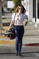 LUCY HALE Heading and Leaves a Gym in Los Angeles 04/03/2018