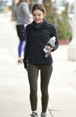 LUCY HALE Heading to a Gym in Los Angeles 04/04/2018