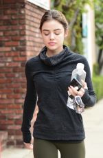 LUCY HALE Heading to a Gym in Los Angeles 04/04/2018