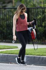 LUCY HALE Heading to a Workout in Los Angeles 04/03/2018