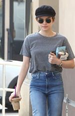 LUCY HALE in Jeans Out for Coffee in Los Angeles 04/04/2018