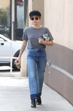 LUCY HALE in Jeans Out for Coffee in Los Angeles 04/04/2018