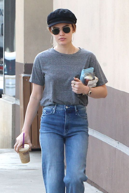 LUCY HALE in Jeans Out for Coffee in Los Angeles 04/04/2018
