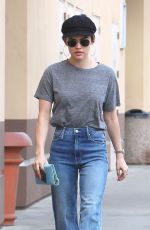 LUCY HALE in Jeans Out for Coffee in Los Angeles 04/04/2018