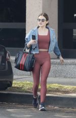 LUCY HALE Leaves Morning Workout at a Gym in Los Angeles 04/03/2018