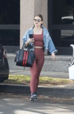 LUCY HALE Leaves Morning Workout at a Gym in Los Angeles 04/03/2018